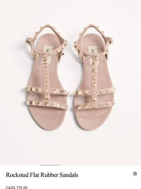 Valentino Rockstud rubber sandal